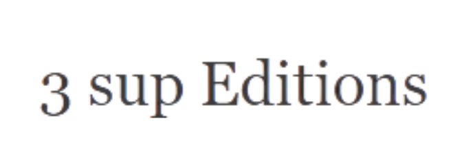 3 SUP EDITIONS