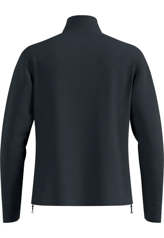 Polaire Grid Fleece 1/2 Zip Black Melange