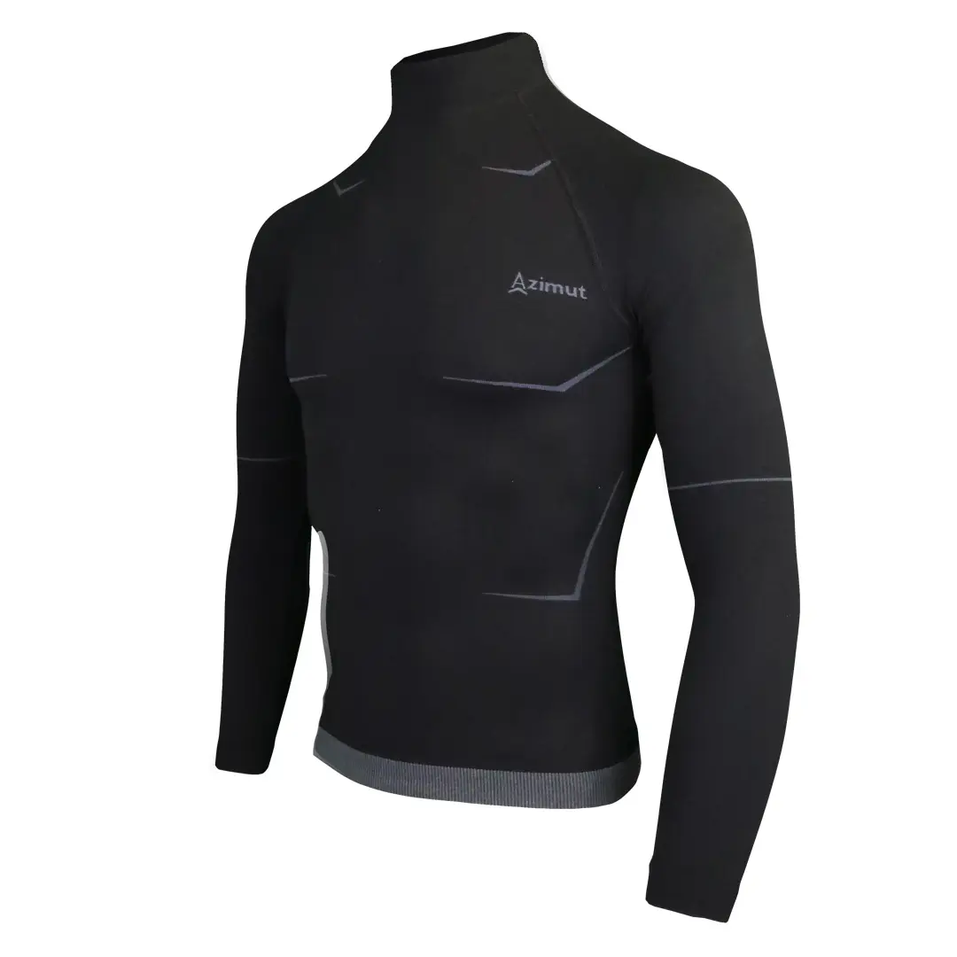 Men Seamless T-shirt North Pole Black | Azimut Outdoor