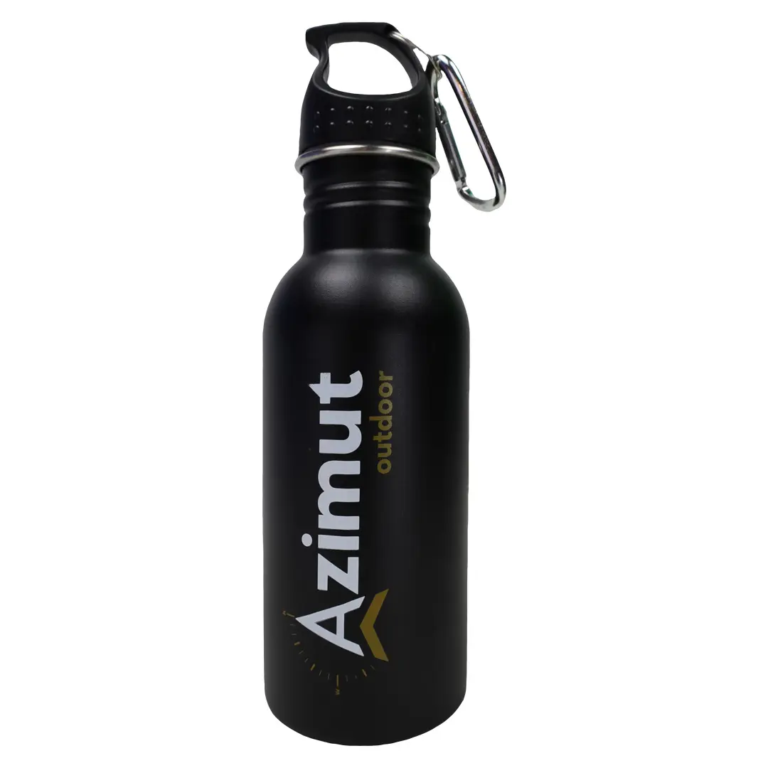 Gourde Acier 0.5 L Noir Mate - Gourde Rigide | Azimut Outdoor