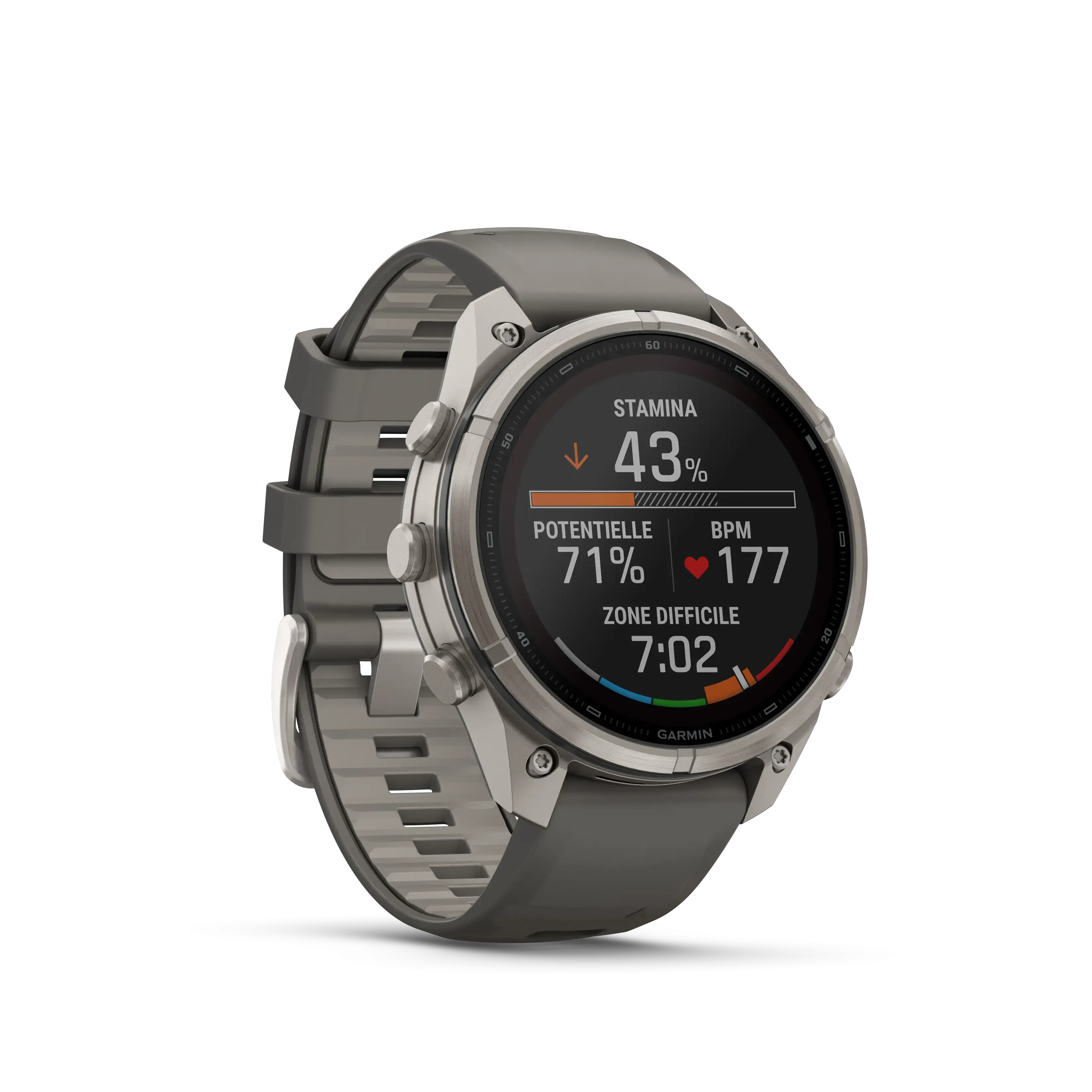 Fenix 9 Pro 47mm Solar Inreach Titane Pebble Silver Grey Band - Gps | Garmin