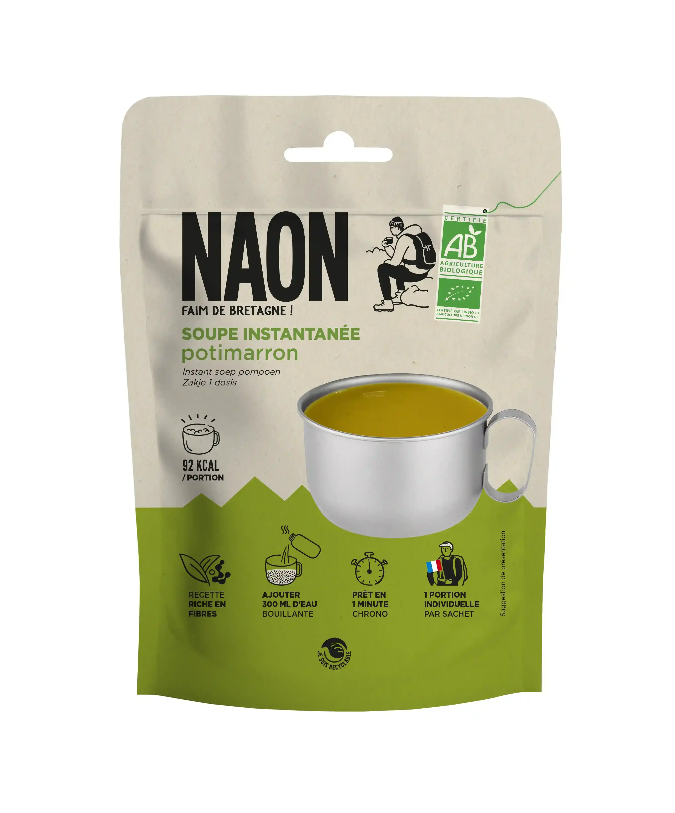 Soupe Potimarron - Repas Lyophilise | Naon