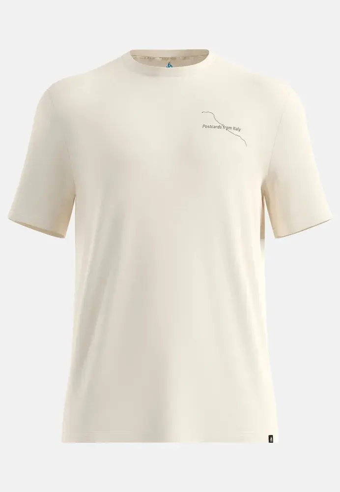 T-Shirt Merino 160 Postcards Gardenia - Tee Shirt Mc | Odlo