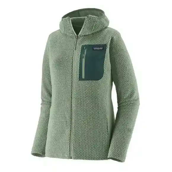 Veste Polaire A Capuche Femme R1 Air Ellwood Green | Patagonia