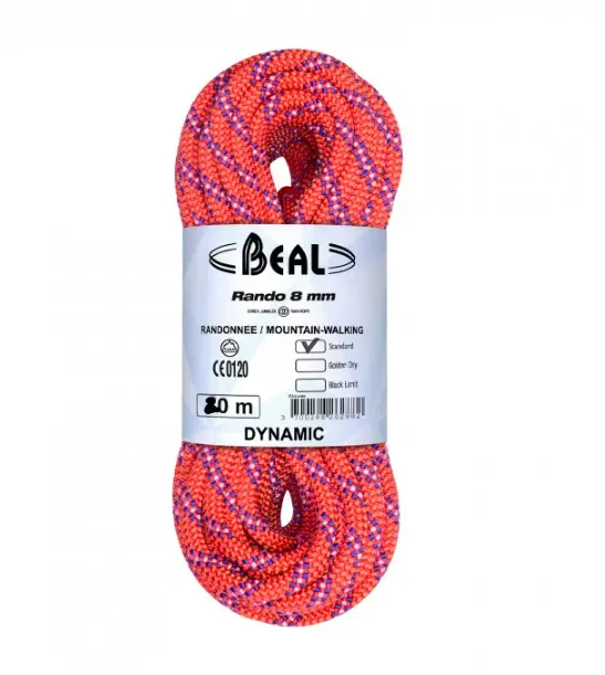 Rando 8mm X 20m Orange - Corde | Beal