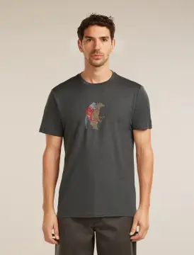 M Mer 150 Tech Lite Ss T-shirt Bear Catch Obsidian - Tee Shirt Mc