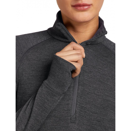 T-Shirt Femme Mer 260 Zoneknit Half Zip Jet Heather