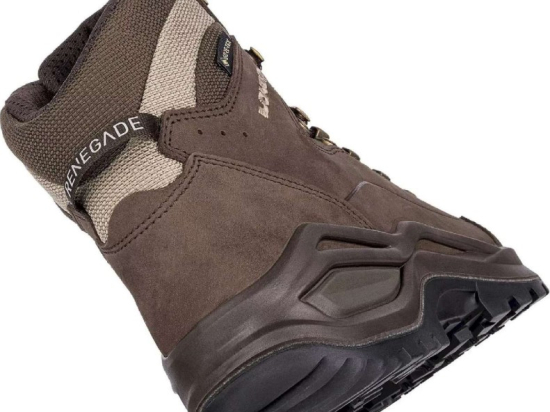 Bottes De Randonnée Lowa Renegade GTX Mid Taille 37 (6 US) Marron Cuir, Occasion Bon état