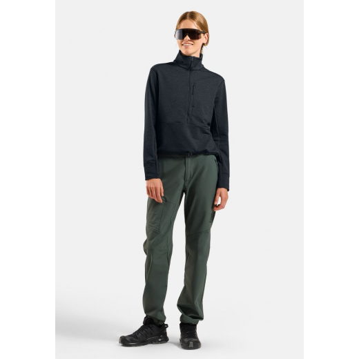Polaire Femme Grid Fleece 1/2 Zip Black Melange