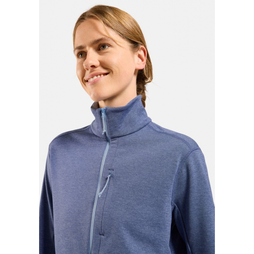 Polaire Femme Grid Fleece 1/2 Zip Blue Heron Melange