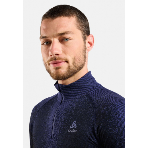 T-shirt 1/2 Zip Performance Warm Blackcomb Skipper Blue