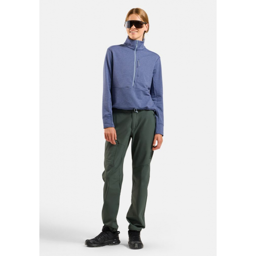 Polaire Femme Grid Fleece 1/2 Zip Blue Heron Melange
