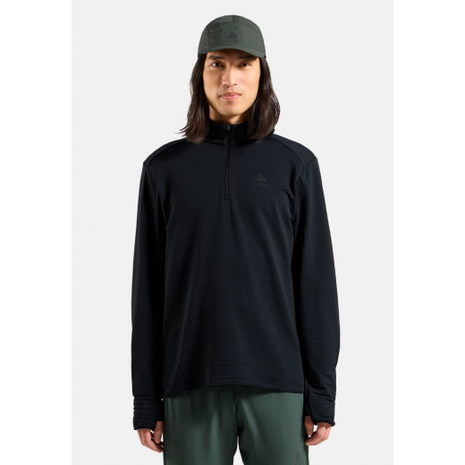 T-shirt 1/2 Zip Essential Thermal Black