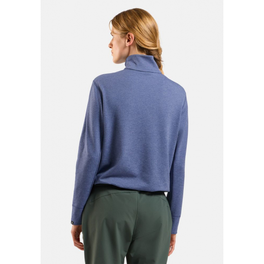 Polaire Femme Grid Fleece 1/2 Zip Blue Heron Melange