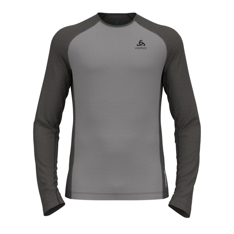 T-shirt Natural Performance 150 Grey Melange - Tee Shirt Ml | Odlo