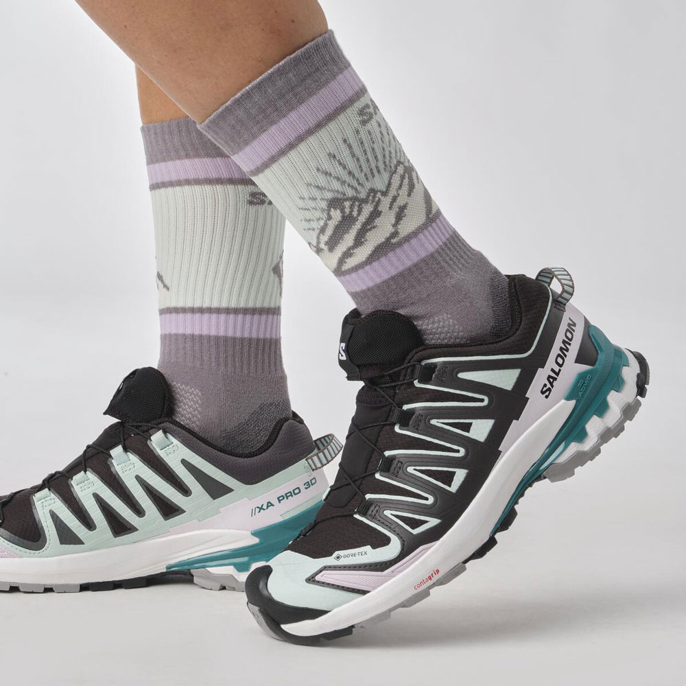 Xa Pro 3d V9 Gtx Femme Black / Bleached Aqua / Harbor Blue | Salomon