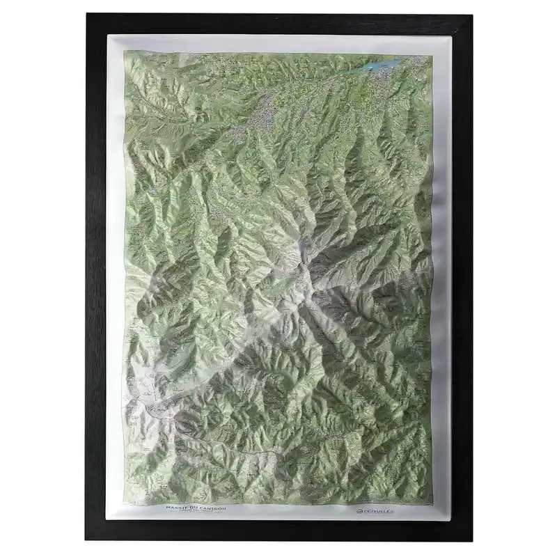 Carte En Relief Massif Du Canigou | Deniveles Editions