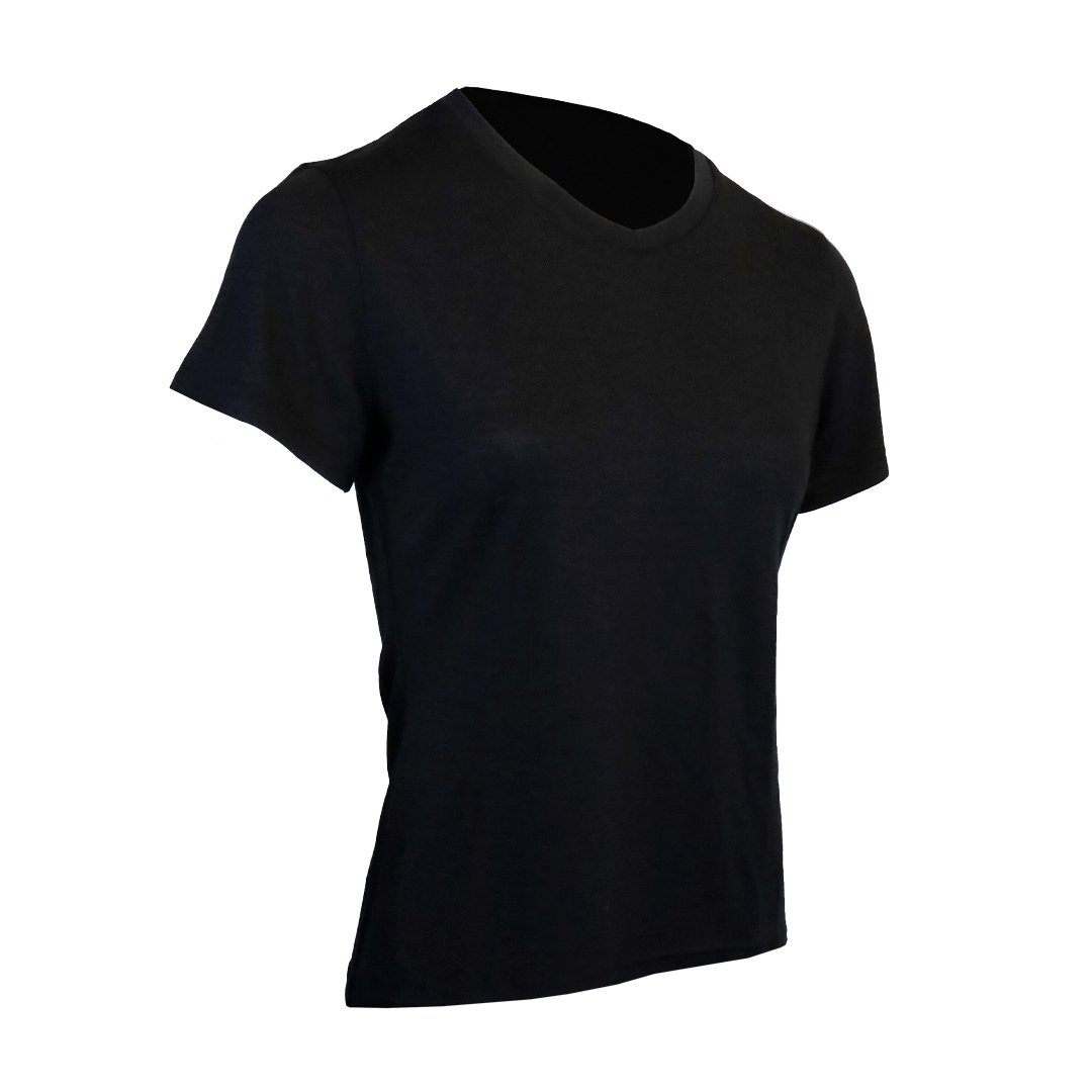 Tee-shirt Femme Merino Explore Black - Tee-shirt Mc | Azimut Outdoor