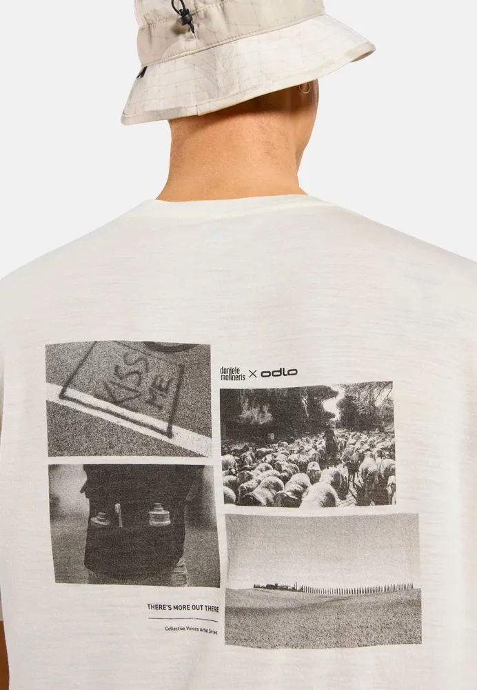 T-Shirt Merino 160 Postcards Gardenia - Tee Shirt Mc | Odlo