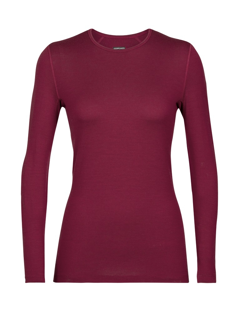 T-shirt Femme Ml 260 Tech Crewe Cherry - Tee Shirt Ml | Icebreaker