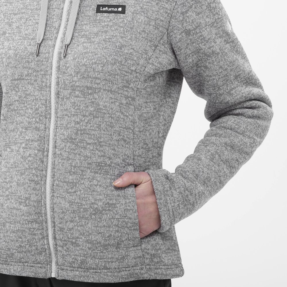 Veste Polaire Femme Cali Heather Grey - Polaire | Lafuma