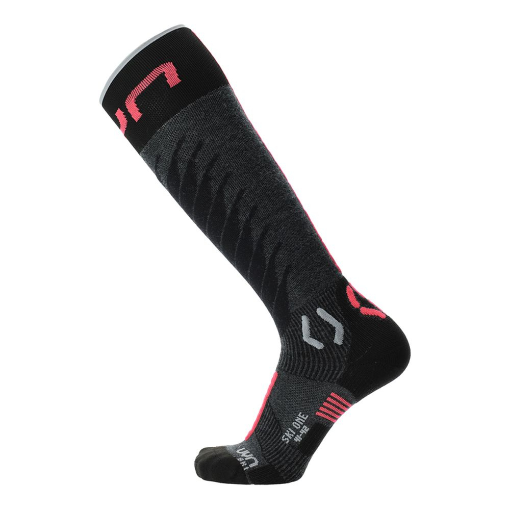 Chaussettes Ski Merino One Femme Anthracite Rose - Chaussettes | Uyn
