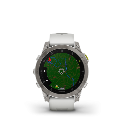 Epix Sapphire Titane Silver - Bracelet Blanc - Gps Running | Garmin