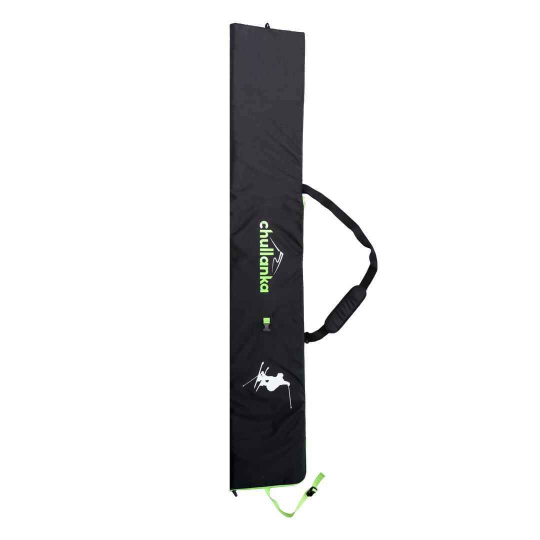 Housse A Skis Matelassee Noir-vert - Housse | Chullanka