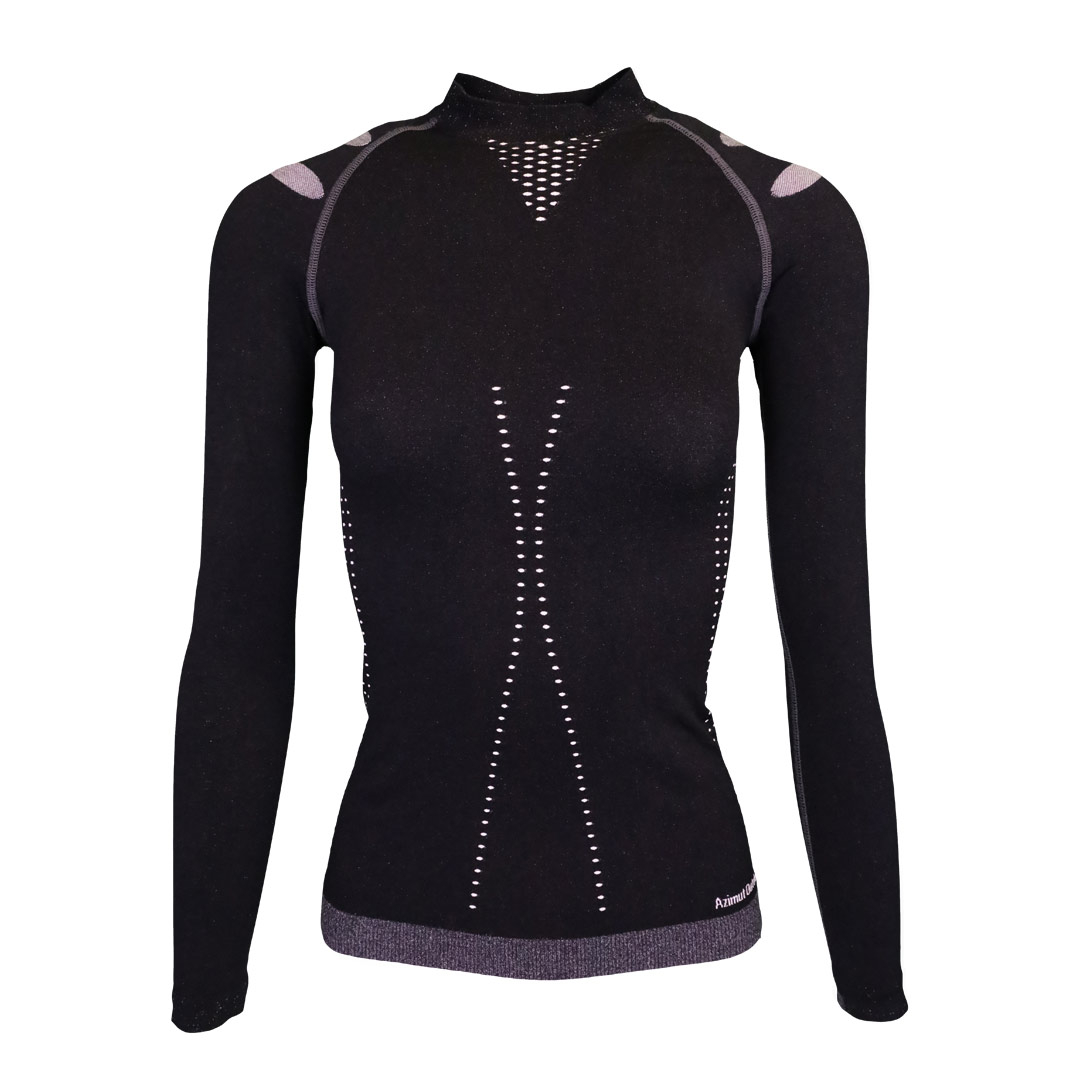 Ladies Seamless T-shirt North Pole Black | Azimut Outdoor