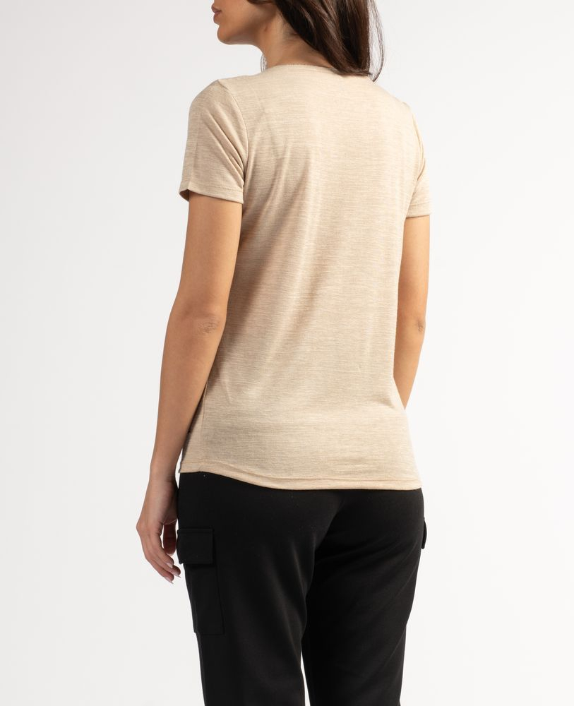 T-shirt Femme Perel Sable - Tee Shirt Mc | Sun Valley