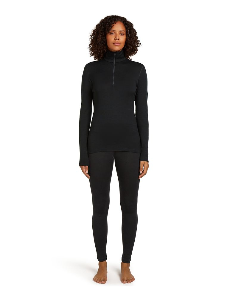 T-shirt Femme 260 Tech 1/2 Zip Noir