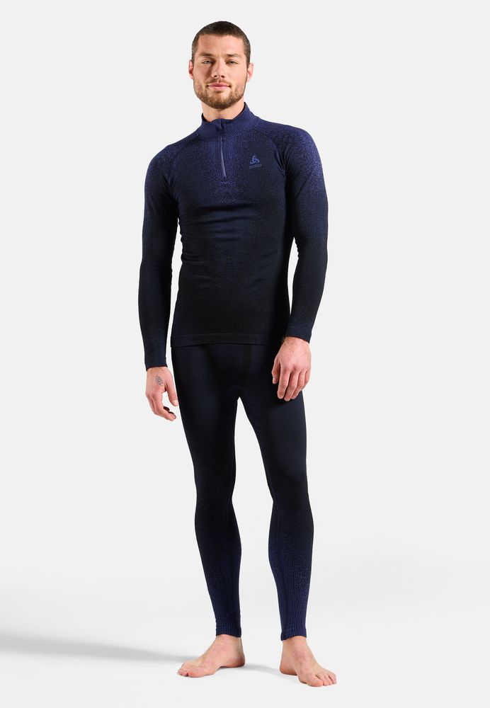 T-shirt 1/2 Zip Performance Warm Blackcomb Skipper Blue