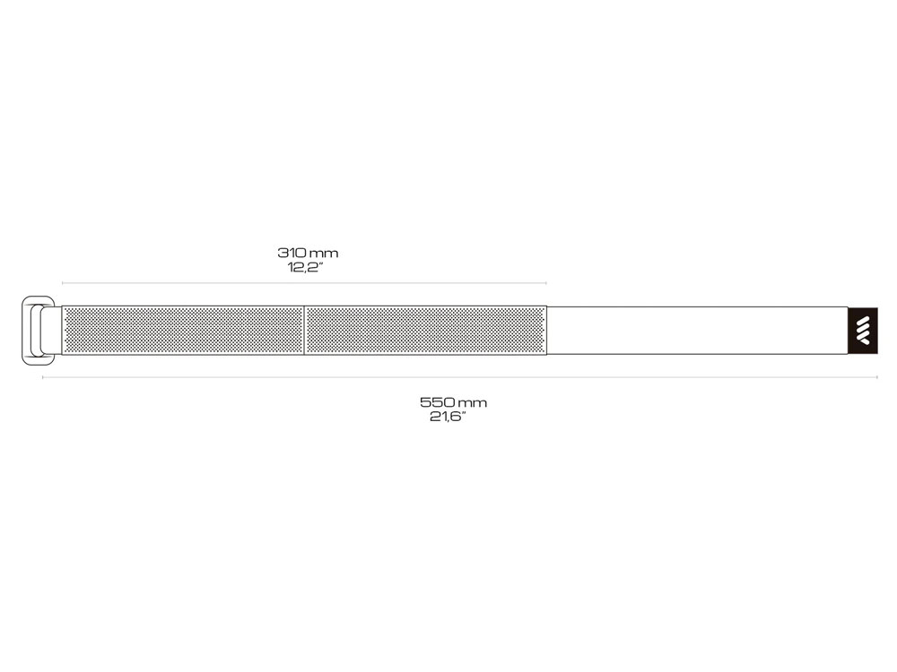 Hook & Loop Strap Noir - Outillage | Ams