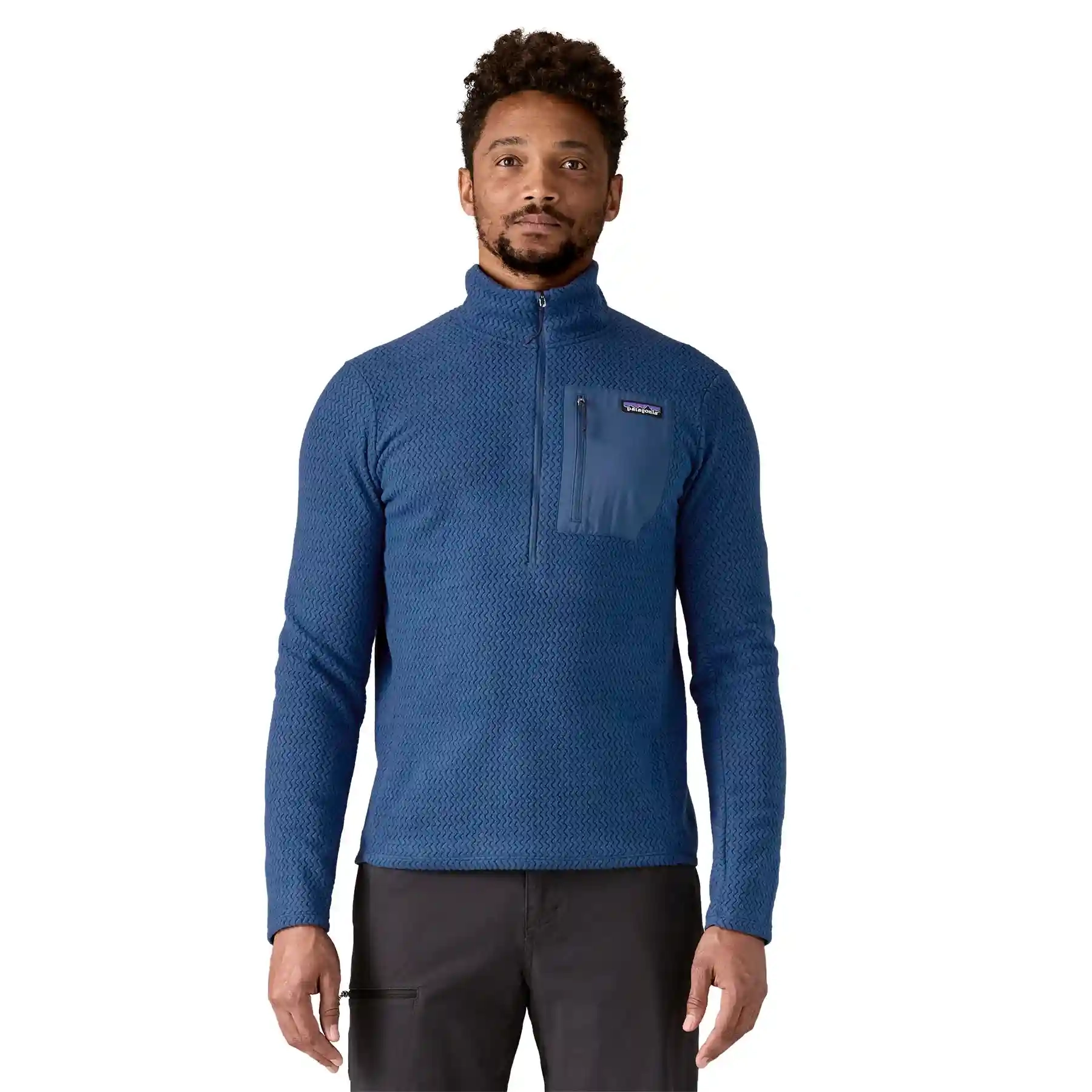Veste R1 Air Zip Neck Cement Blue - Polaire | Patagonia