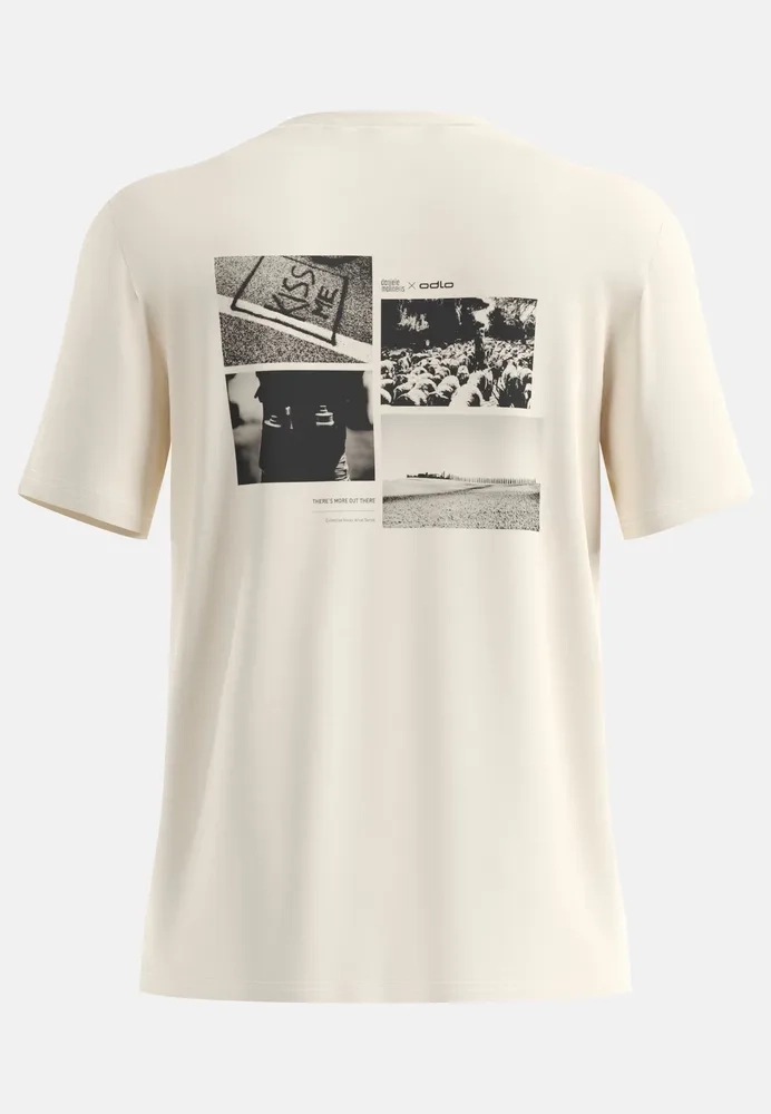 T-Shirt Merino 160 Postcards Gardenia - Tee Shirt Mc | Odlo