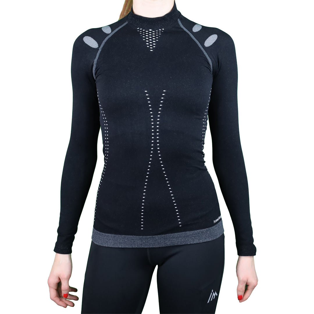 Ladies Seamless T-shirt North Pole Black | Azimut Outdoor