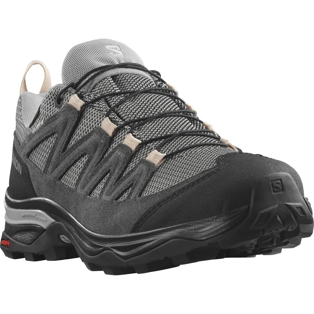 X Ward Leather Gtx Femme Vintage Gull / Black / Ebony | Salomon
