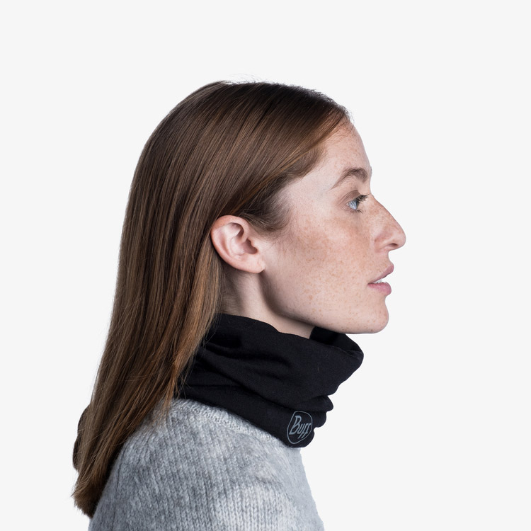 Tour De Cou Merino Midweight Solid Black - Bandeau | Buff