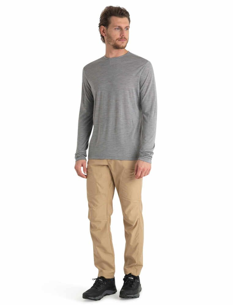 M Mer 125 Cool-lite Sphere III Ls T-shirt Metro Hthr | Icebreaker