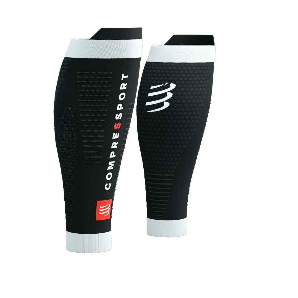 R2 3.0 Black White - Manchons Recup | Compressport