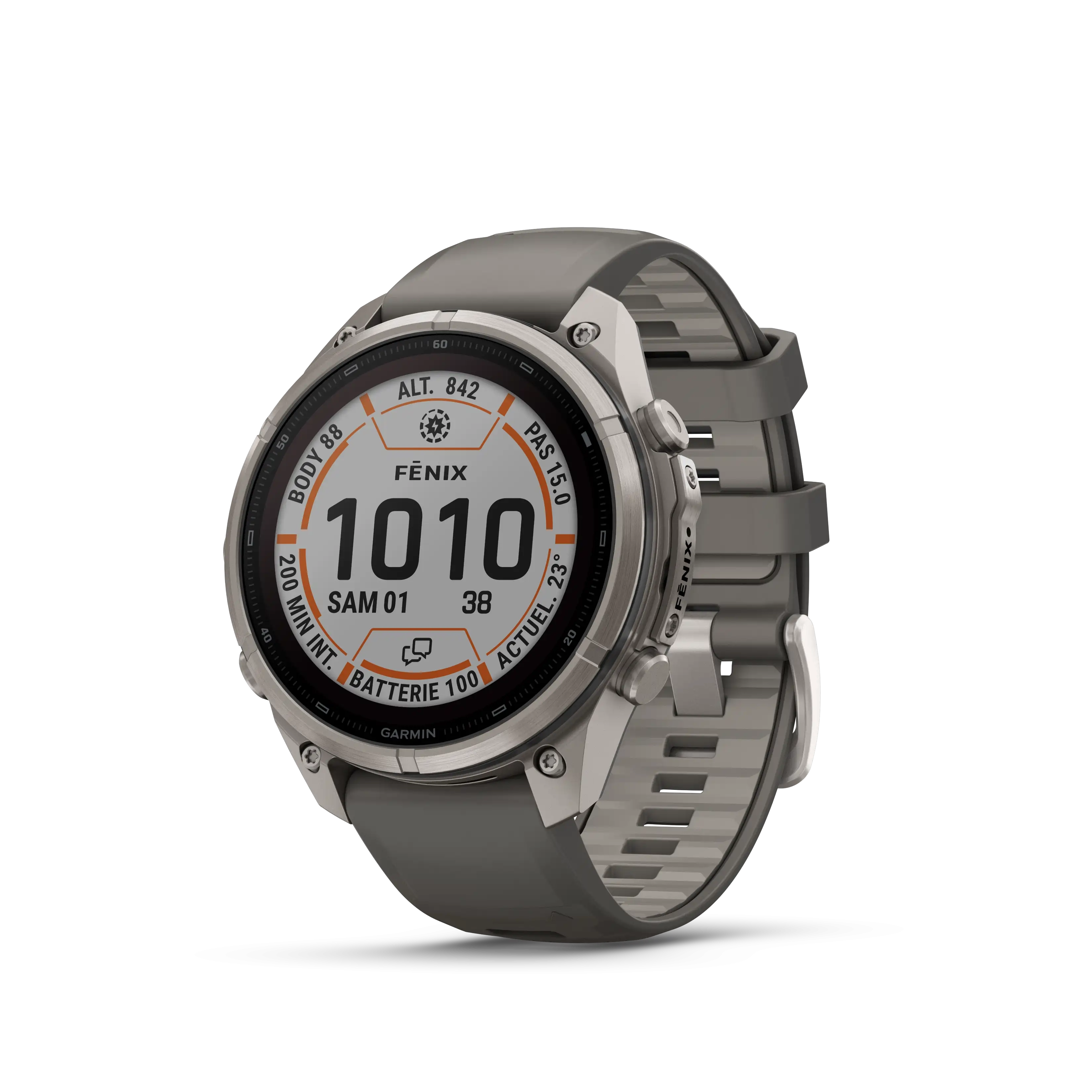 Fenix 9 Pro 47mm Solar Inreach Titane Pebble Silver Grey Band - Gps | Garmin