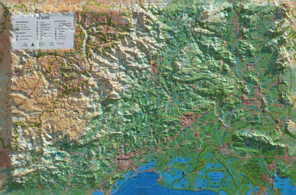 Le Gard - Cartes | 3dmap