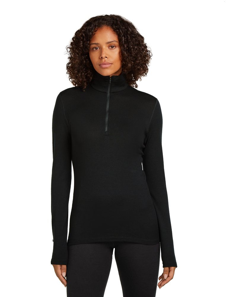 T-shirt Femme 260 Tech 1/2 Zip Noir
