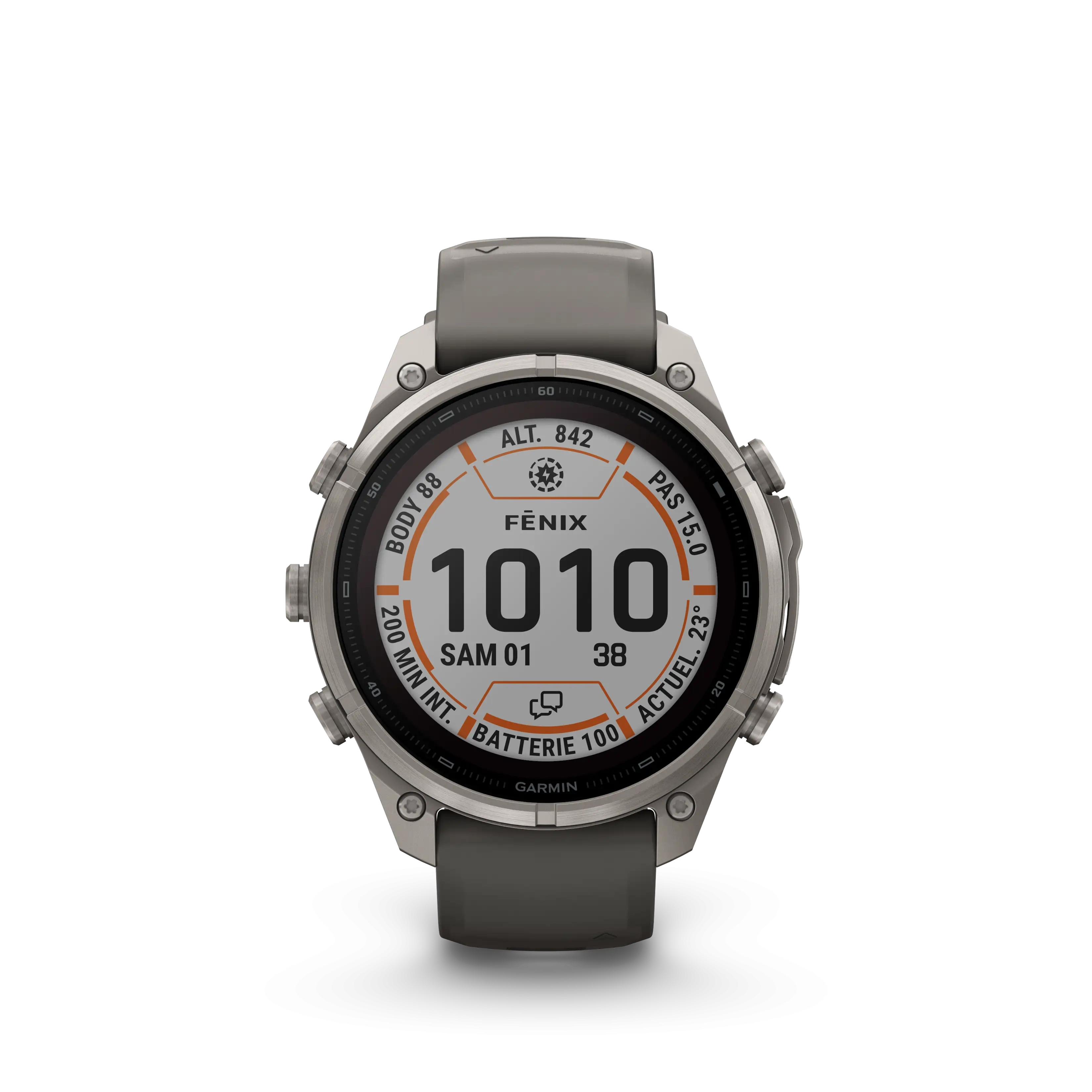 Fenix 9 Pro 47mm Solar Inreach Titane Pebble Silver Grey Band - Gps | Garmin