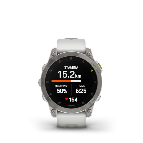 Epix Sapphire Titane Silver - Bracelet Blanc - Gps Running | Garmin