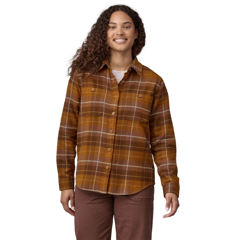 Chemise Femme Fjord Flannel Camper Shelter Brown - Chemise | Patagonia