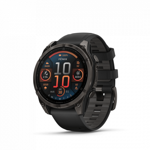Fenix 8 47mm Amoled Titane Carbon Gray Dlc - Gps Running | Garmin