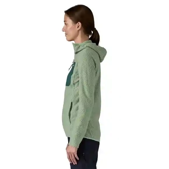 Veste Polaire A Capuche Femme R1 Air Ellwood Green | Patagonia