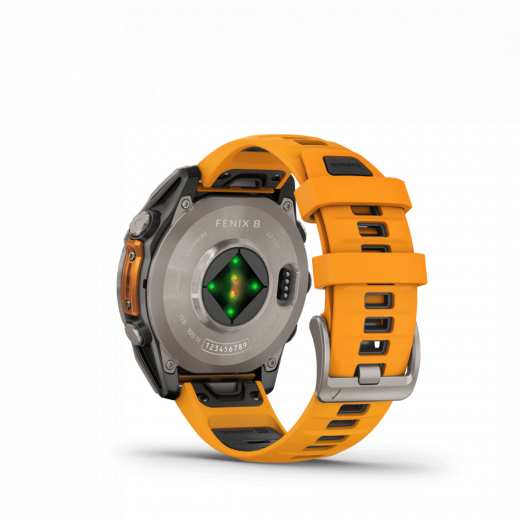 Fenix 8 47mm Amoled Sapphire Titane  Graphite - Gps Running | Garmin