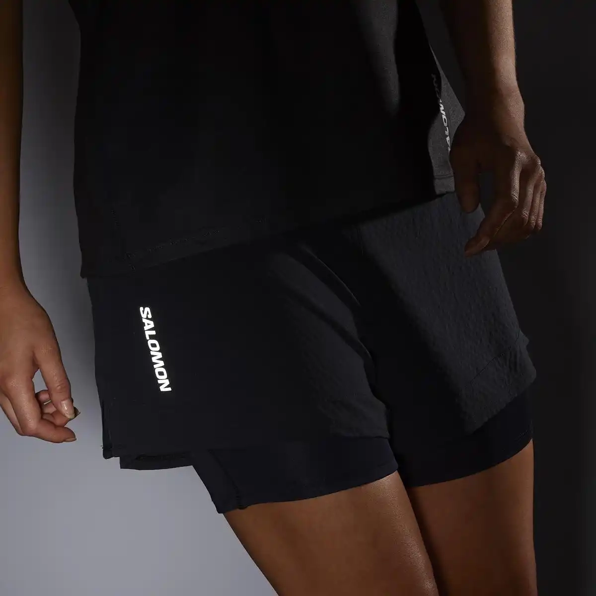 Short Femme Sense Aero 2in1 Deep Black - Short | Salomon